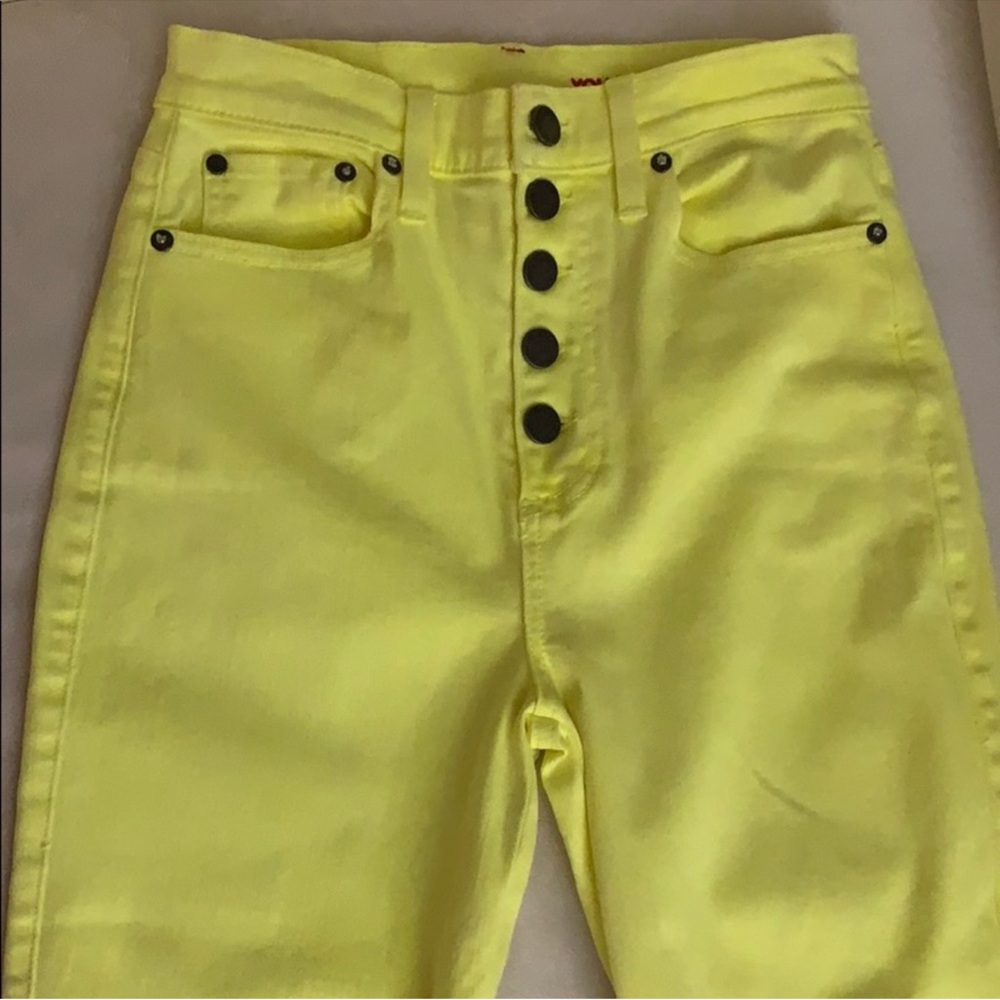 A.L.C. yellow denim jeans skinny high waist 4 NWT